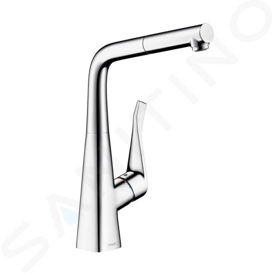 Hansgrohe M71 - Bateria zlewozmywakowa M7114-H320 z wyciąganą wylewką, sBOX, chrom 73812000