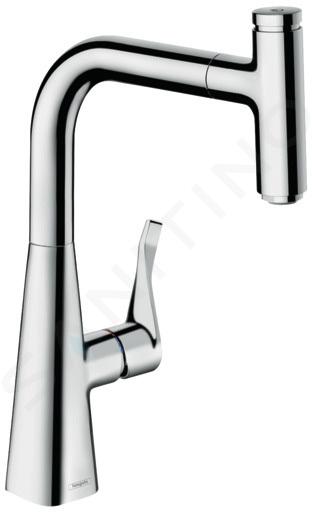 Hansgrohe M71 - Grifo de fregadero M7115-H240 con ducha extraíble, sBOX, cromo 73802000