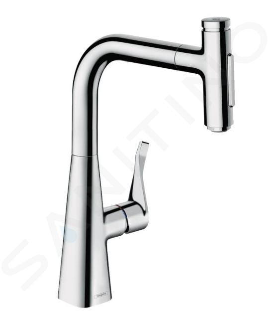 Hansgrohe M71 - Mitigeur d'évier M7117-H240 avec douchette extractible, sBox, chrome 73817000