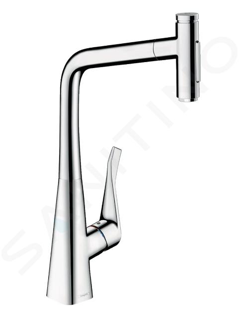 Hansgrohe M71 - Grifo de fregadero M7117-H320 con ducha extraíble, sBOX, cromo 73816000