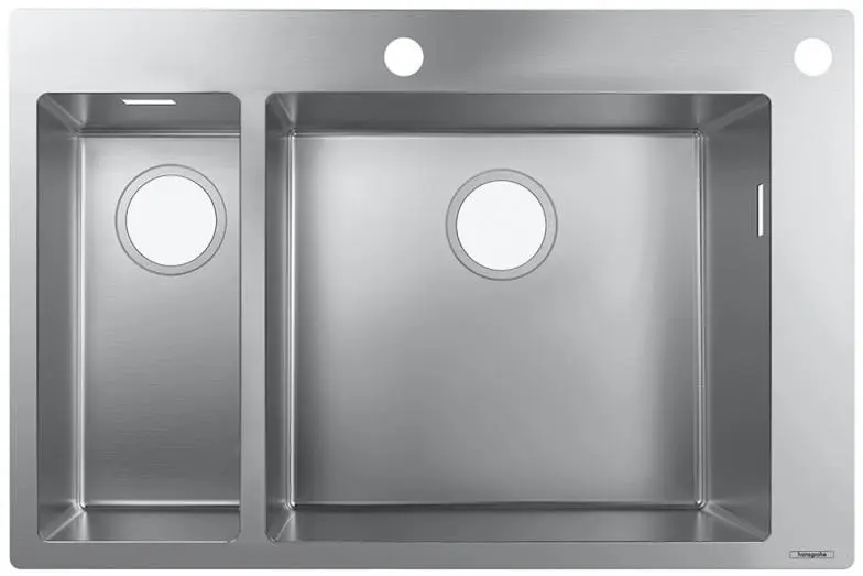 Hansgrohe Abwäschen - Einbauspülbecken S712-F655, Edelstahl 43310800