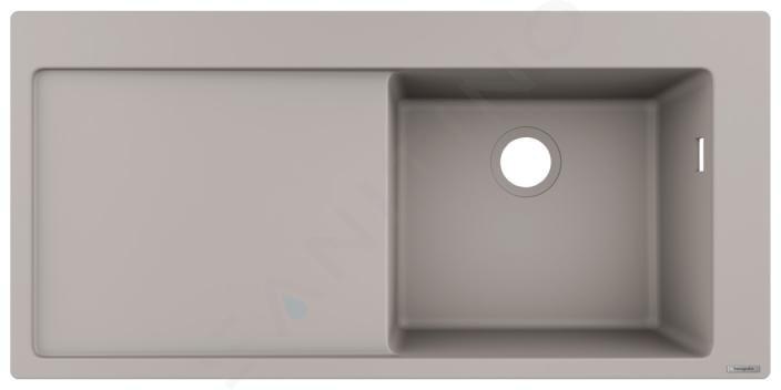 Hansgrohe Lavelli - Lavello ad incasso in granito S514-F450, grigio cemento 43314380