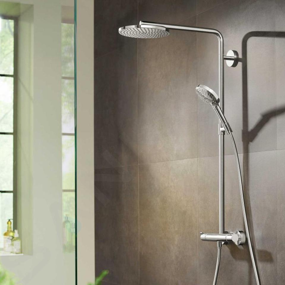 Met bloed bevlekt monster groef Hansgrohe Raindance Select S - Doucheset Showerpipe met thermostaat, 3jet,  chroom 27633000 | Sanitino.nl