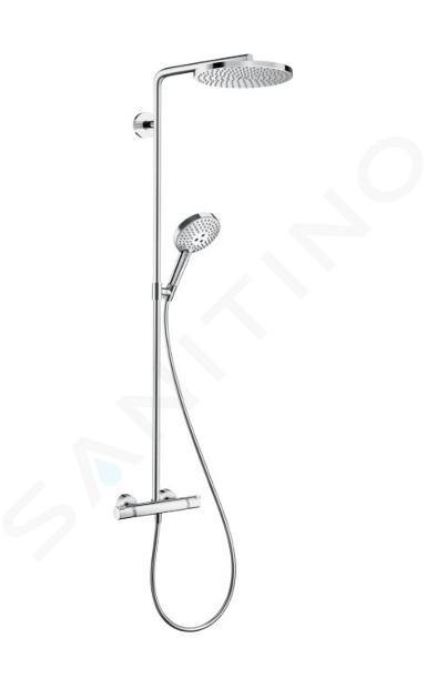 Hansgrohe Raindance Select S - Duschsäule mit Thermostatbatterie Showerpipe 240 1jet P, verchromt 27633000