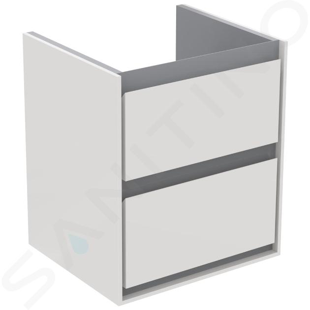 Ideal Standard Connect Air - Mosdószekrény 430x402x517 mm, fényes fehér/matt világosszürke lakk E1608KN