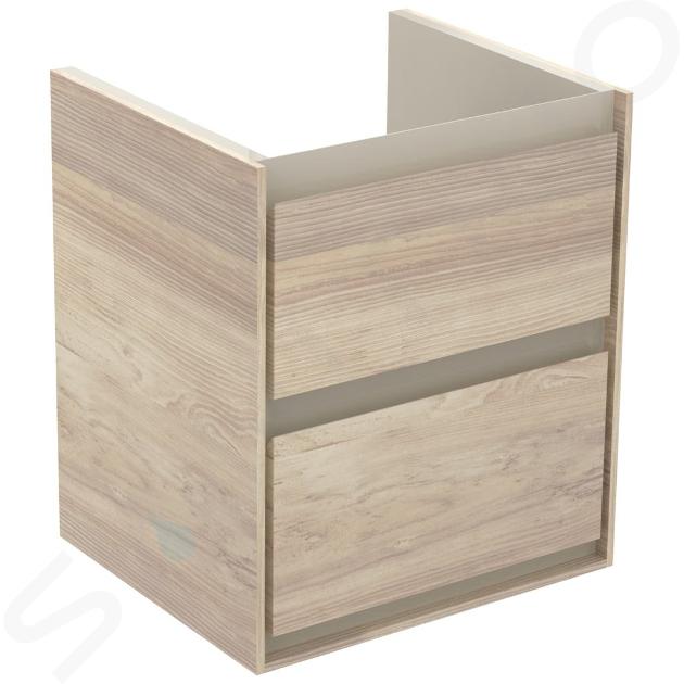 Ideal Standard Connect Air - Mueble bajo lavabo doble 1200 mm, madera clara/marrón claro mate lacado E1608UK