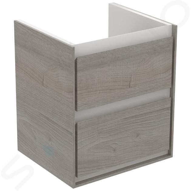 Ideal Standard Connect Air - Mobiletto sottolavabo 43x40x52 cm, rovere grigio/bianco laccato opaco E1608PS