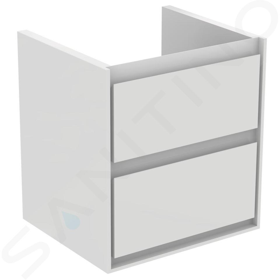 Ideal Standard Connect Air - Petite armoire lavabo 480x409x517 mm, laque blanche brillante/blanche mate E1607B2