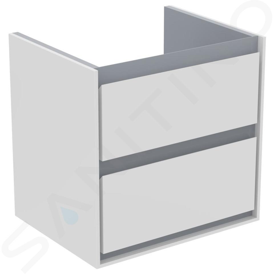 Ideal Standard Connect Air - Mobiletto sottolavabo 53x41x52 cm, bianco lucido/grigio laccato chiaro opaco E1606KN