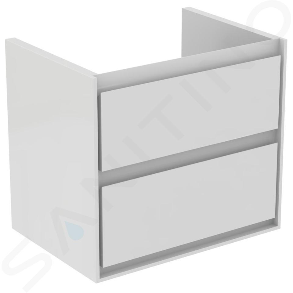 Ideal Standard Connect Air - Petite armoire lavabo 580x409x517 mm, laque blanche brillante/blanche mate E1605B2