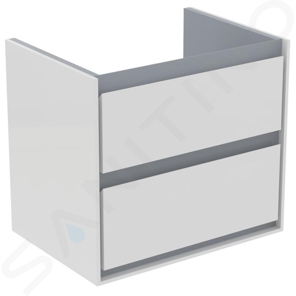 Ideal Standard Connect Air - Mobiletto sottolavabo 58x41x52 cm, bianco lucido/grigio laccato chiaro opaco E1605KN