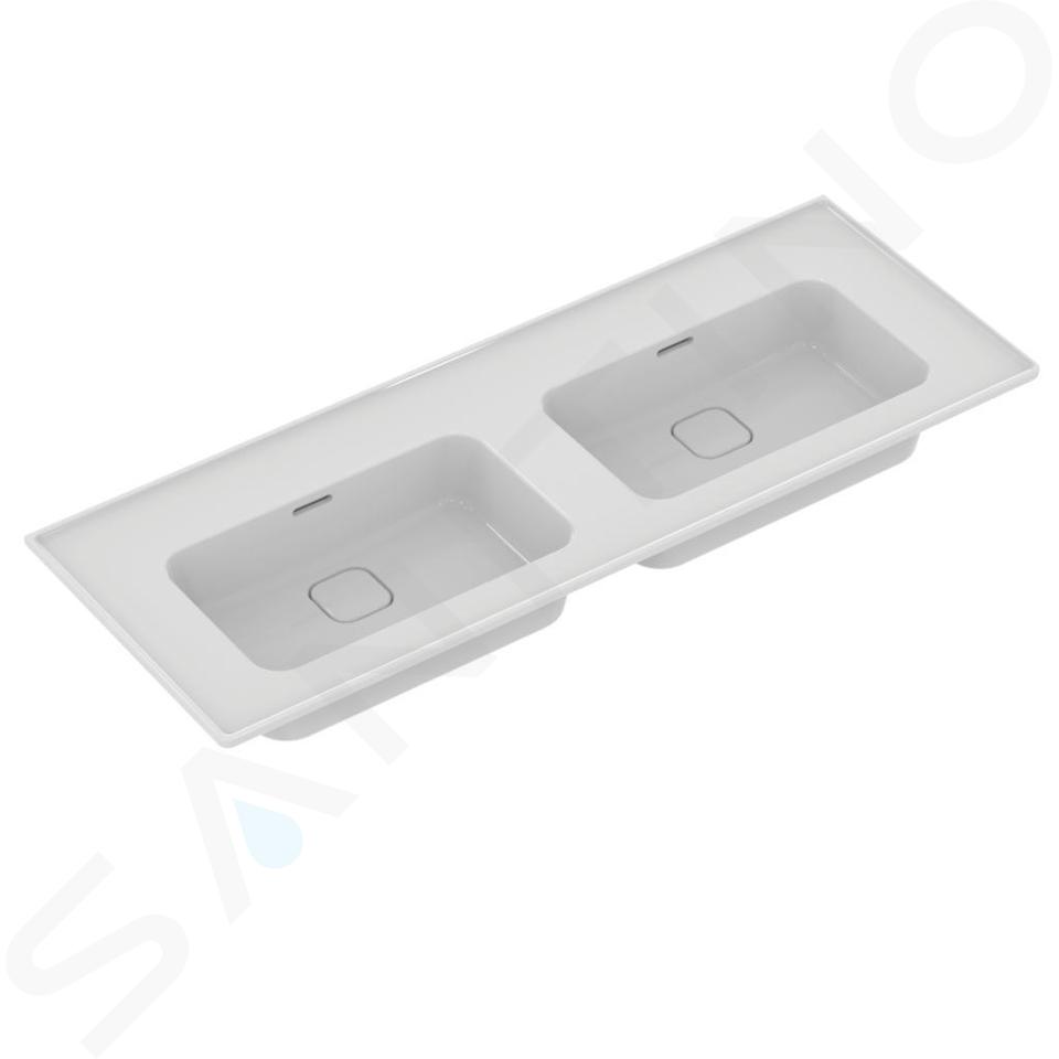 Ideal Standard Strada II - Lavabo doble para mueble 1240x460 mm, sin agujero para grifo, con Ideal Plus, blanco T3636MA