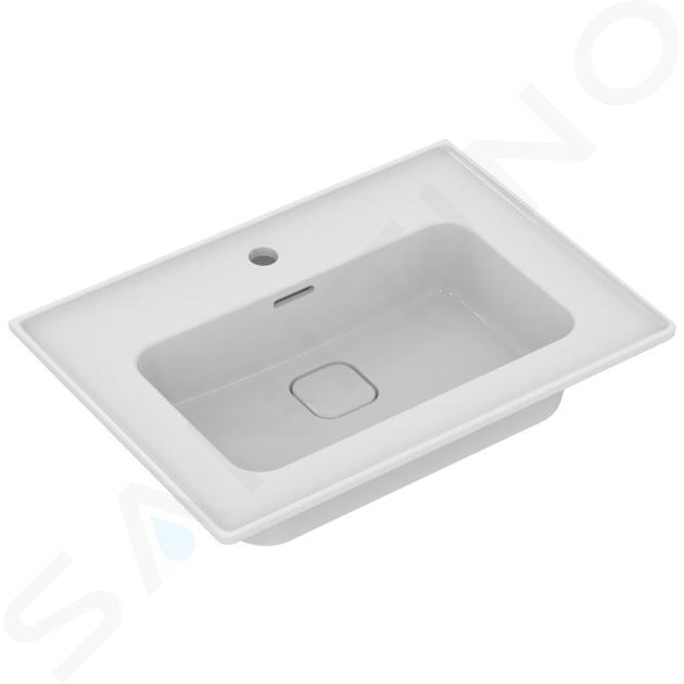 Ideal Standard Strada II - Lavabo d’ameublement, 640x460 mm, avec trou pour mitigeur, avec Ideal Plus, blanc T2991MA