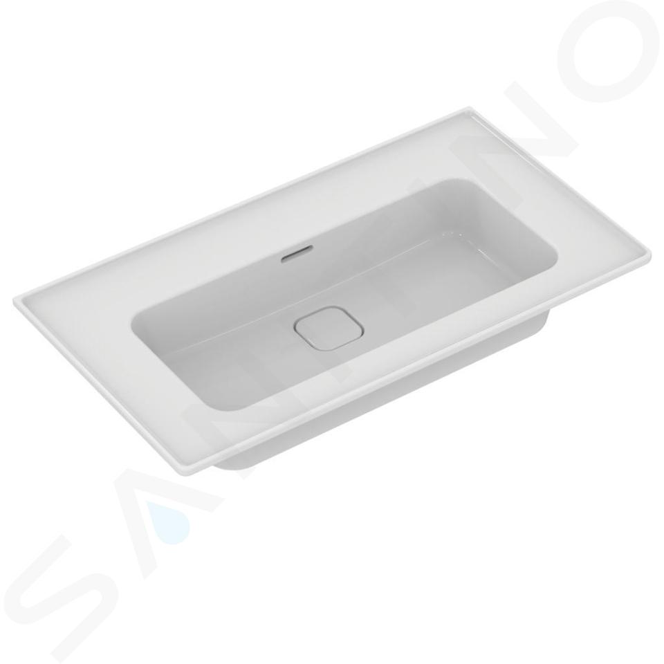 Ideal Standard Strada II - Lavabo d’ameublement, 840x460 mm, sans trou pour mitigeur, blanc T363401