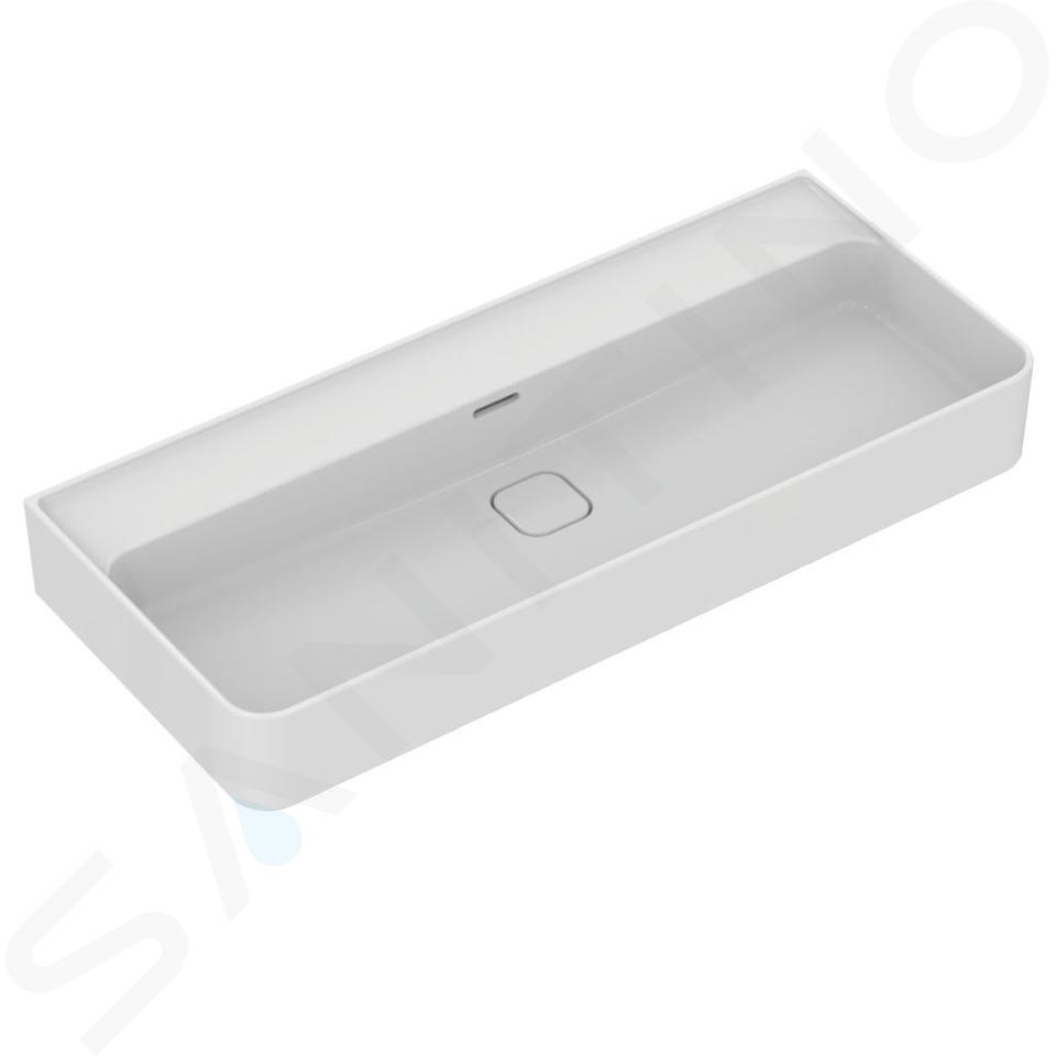 Ideal Standard Strada II - Lavabo 1.000x430 mm, sans ouverture pour mitigeur, blanc T364001