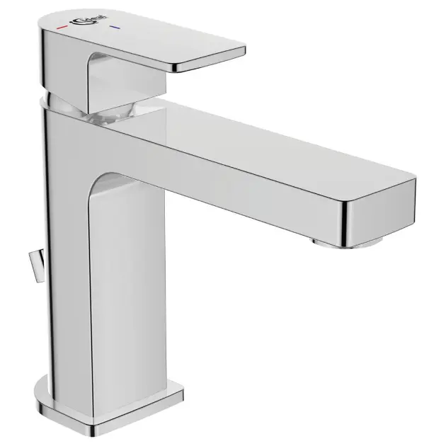 Ideal Standard Edge - Miscelatore da lavabo Slim, con sistema di scarico, BlueStart, cromato A7102AA