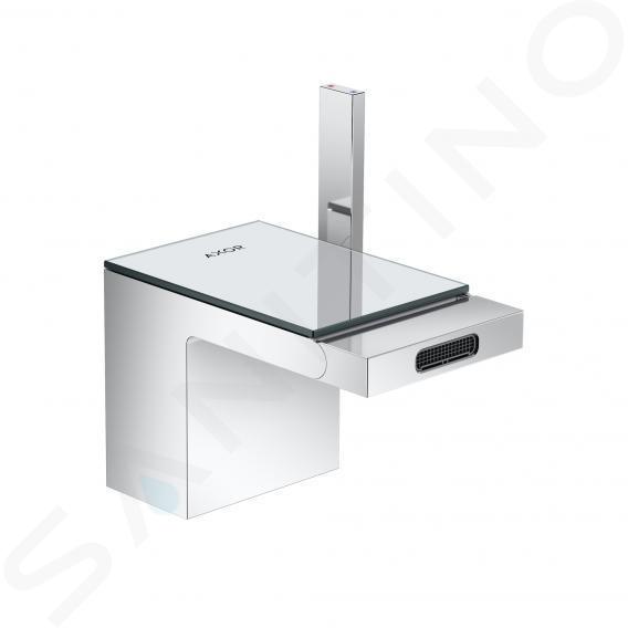 Axor MyEdition - Bidetkraan met push-open afvoergarnituur, chroom/spiegel glas 47210000