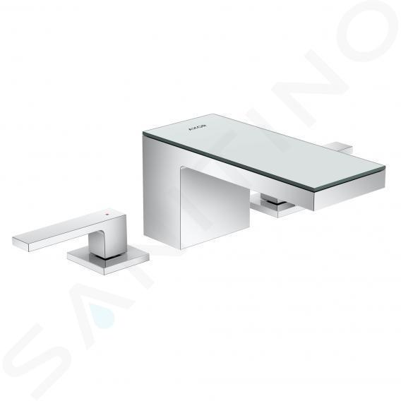 Axor MyEdition - Miscelatore a 3 fori per lavabo, con sistema di scarico Push-Open, cromo/vetro a spechio 47050000