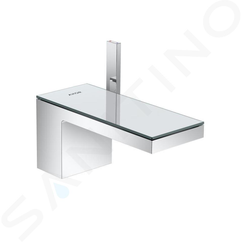 Axor MyEdition - Wastafelmengkraan met push-open afvoergarnituur, chroom/spiegel glas 47010000