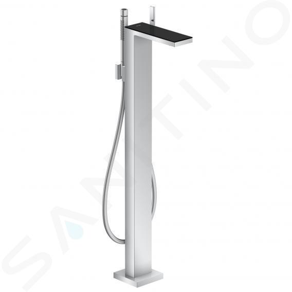 Axor MyEdition - Grifo de bañera de suelo, cromo/vidrio negro 47440600