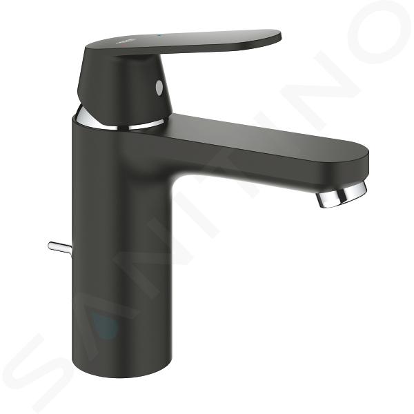 Grohe Eurosmart Cosmopolitan - Grifo de lavabo M, con desagüe, cromo/negro mate 23325KW0