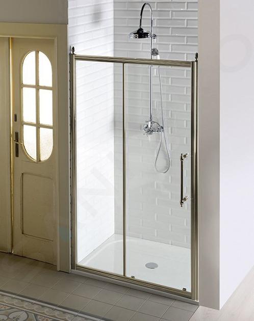 Gelco Antique - Porta scorrevole per doccia 120 cm, vetro rivestito, vetro trasparente GQ4212C