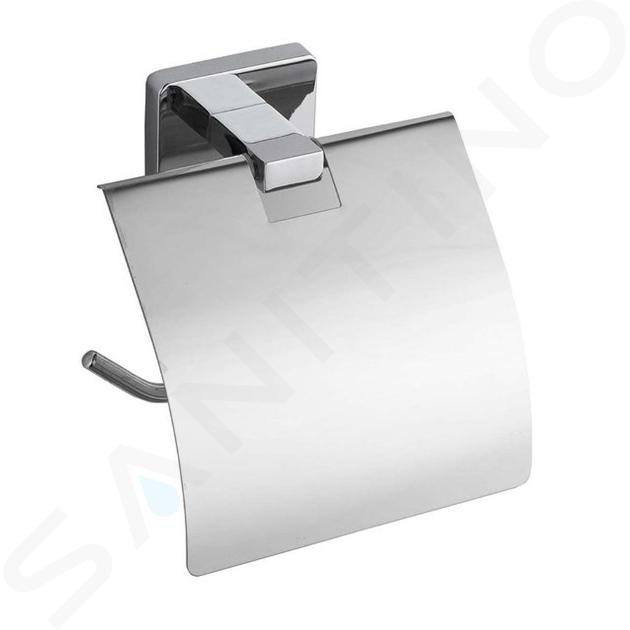 Aqualine Apollo - Support de papier toilette avec couvercle, chrome 1416-20