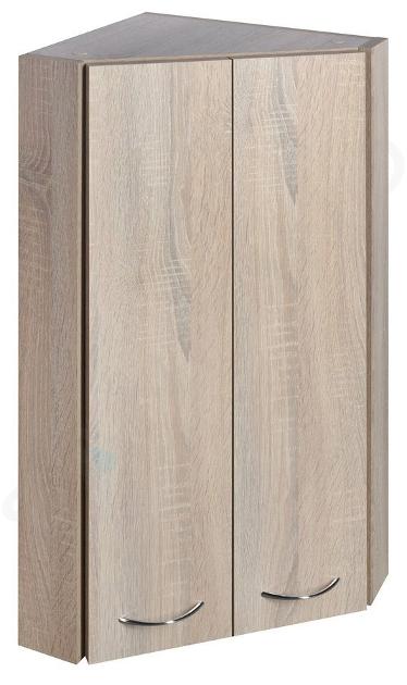 Aqualine Keramia Fresh - Skříňka rohová 350x760x350 mm, dub platin 50333