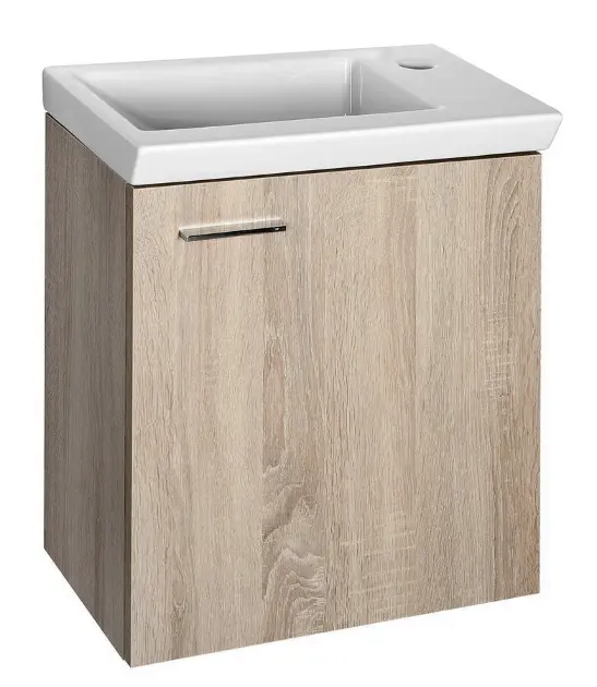 Aqualine Zoja - Ormarić za umivaonik 44x50x25 cm, hrast platina 51046DP