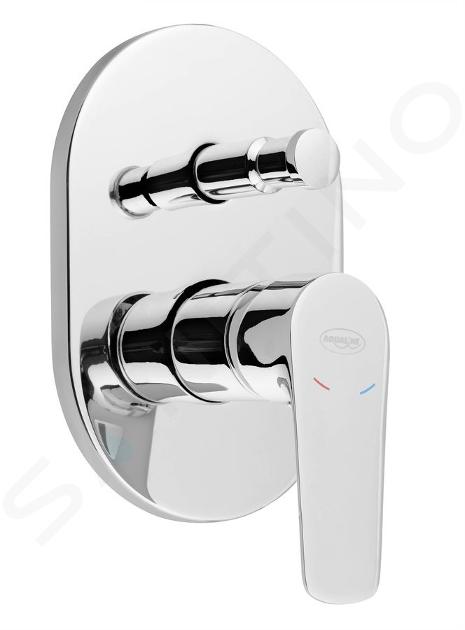 Aqualine Lotta - Miscelatore  ad incasso con deviatore, 2 utenze, cromo LT742