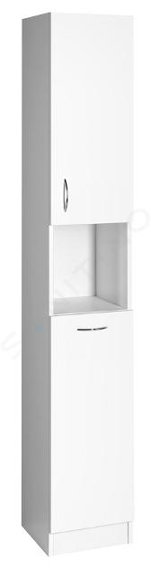 Aqualine Simplex Eco - Schrank mit Korb 300x1800x300 mm, weiß matt SIME310