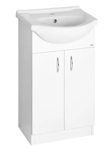 Aqualine Simplex Eco - Kast met wastafel 47x84x29 cm, wit SIME500