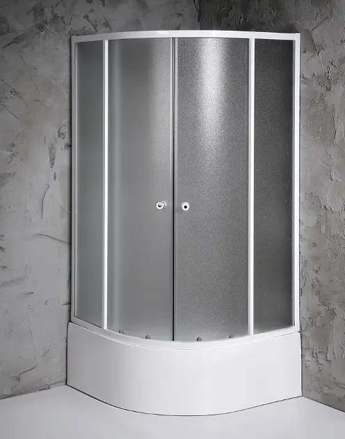 Aqualine Cabines de douche - Cabine de douche Arlen 80x80 cm, blanc/verre BRICK BTR803