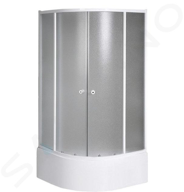 Aqualine Cabines de douche - Cabine de douche Arlen 800x800 mm, blanc/verre BRICK BTR803