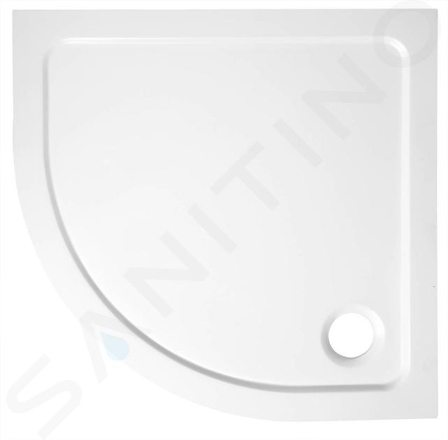 Aqualine Receveurs - Receveur de douche en quart de cercle TECMI, 800x800x30 mm, blanc PQ558