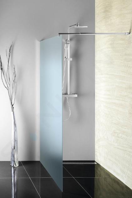 Aqualine Walk-In - Sprchová zástěna 1000x1900 mm, sklo BRICK WI100