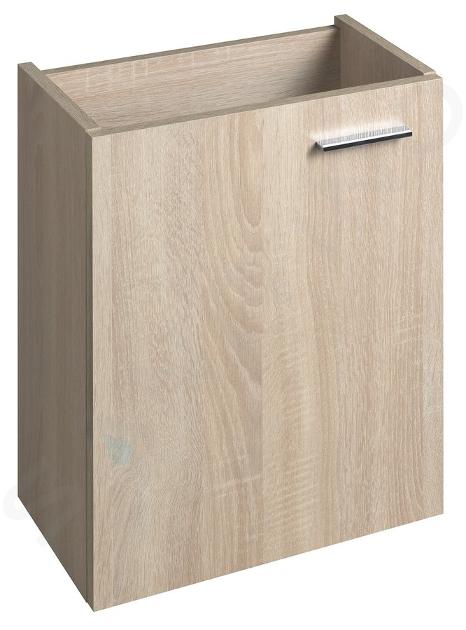 Aqualine Zoja - Meuble lavabo suspendu 40x50x22 cm, chêne platine 51049DP