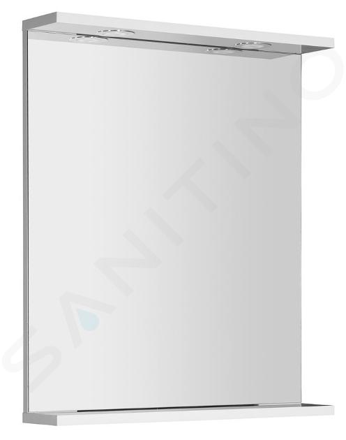 Aqualine Zoja - Zrkadlo s LED osvetlením 600×700×120 mm, biela KO390