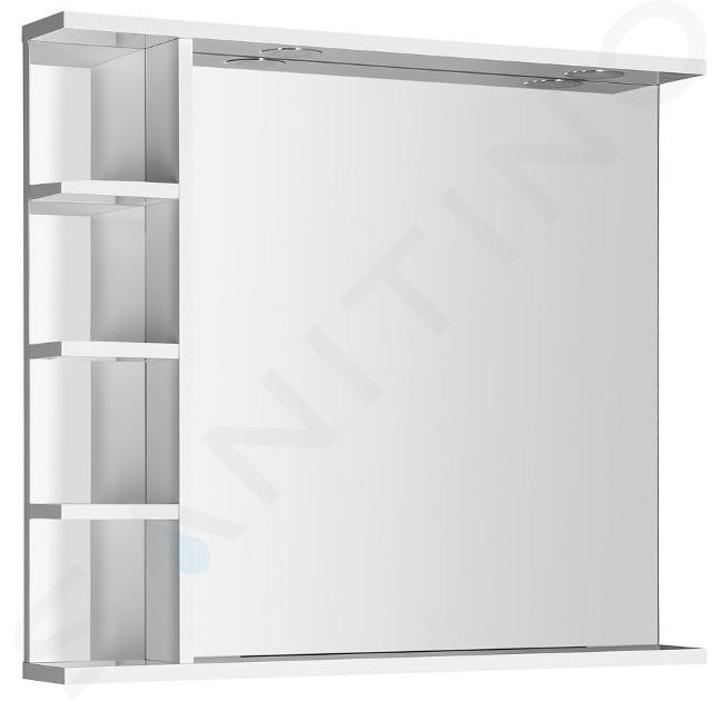 Aqualine Zoja - Zrkadlo s LED osvetlením 800×700×12 cm, biela KO350