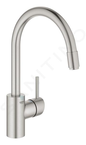 Grohe Concetto - Spültischarmatur mit ausziehbarer Geschirrbrause, SuperSteel 32663DC3