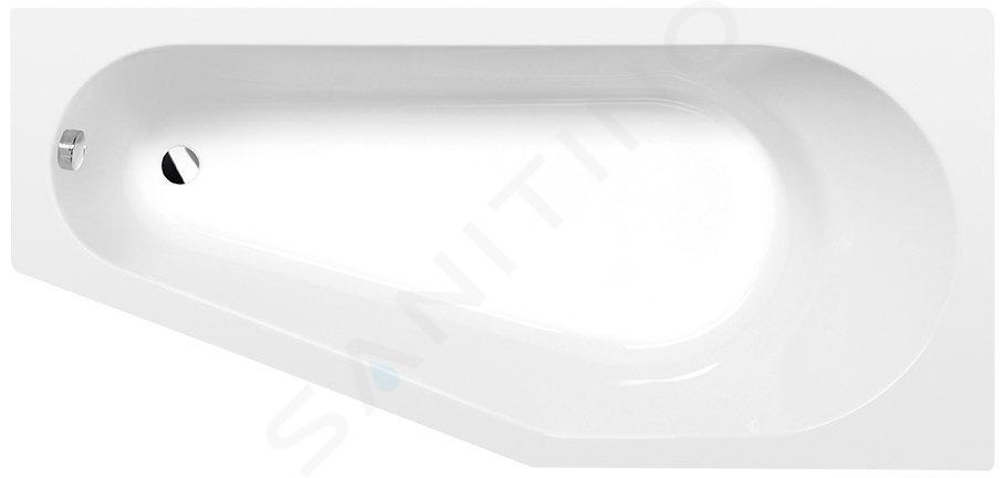 Polysan Vasche da bagno - Vasca da bagno asimmetrica Tigra R, 1500x750 mm, Heavy Shell, bianco 72933