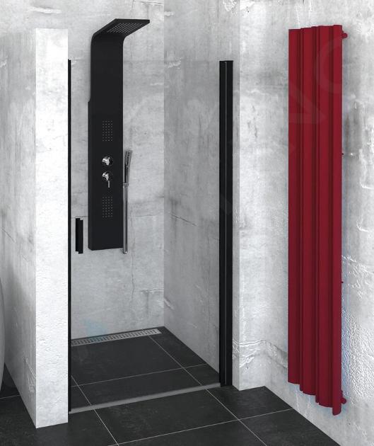 Polysan Zoom Line - Porte de douche Black 900 mm, verre clair ZL1290B