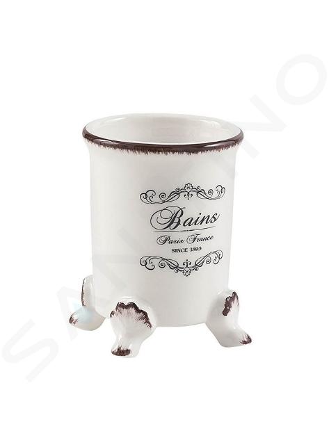 Sapho Amelie - Vaso para cepillos de dientes y pasta dentífrica, blanco AM98