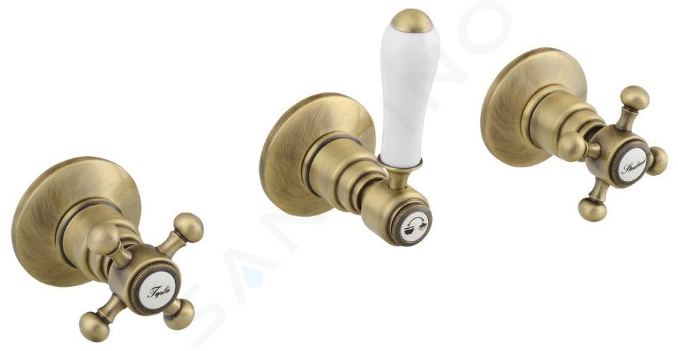 Sapho Reitano Rubinetteria Antea - Miscelatore doccia ad incasso per 2 utenze, bronzo SET305-106