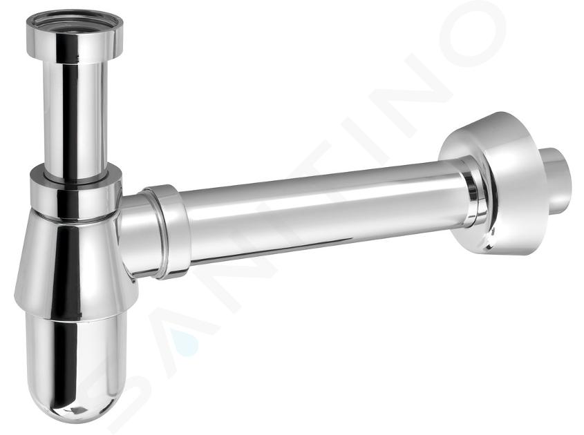 Sapho Siphones Bonomini - Siphon de lavabo Thermotrap, sortie d'évacuation 40 mm, chrome 0570EC23K7