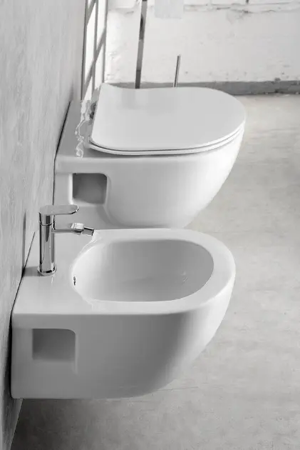 Sapho Brilla - WC suspendu avec douchette de bidet, Rimless, blanc 100612