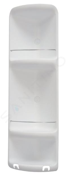 Sapho Gedy Badaccessoires - Eck-Duschablage Caesar 23x71x16 cm, weiß 7081