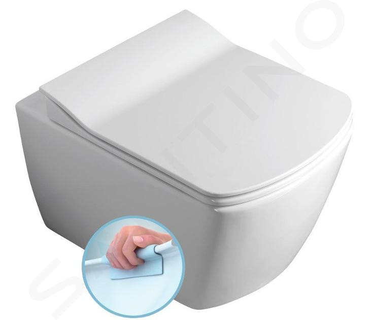 Sapho Sanitari in ceramica - WC sospeso Glanc, Rimless, bianco GC321