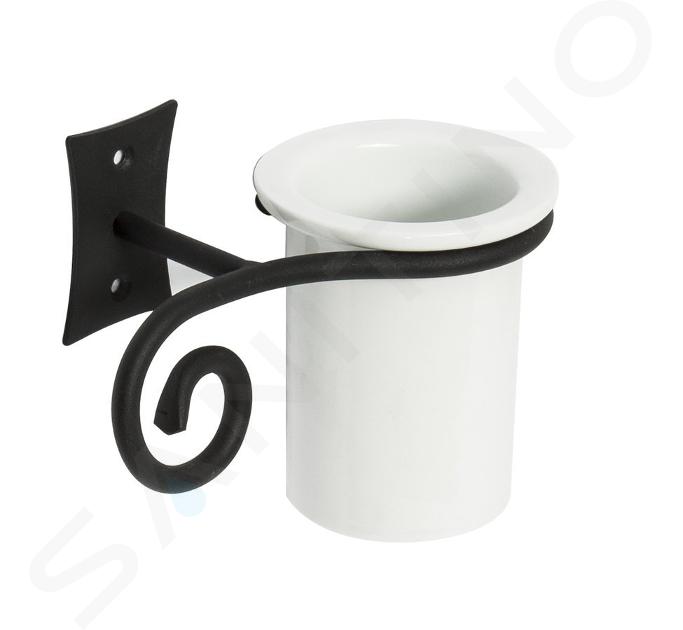 Sapho Rebecca - Üveg tartóval, fekete/kerámia CC004