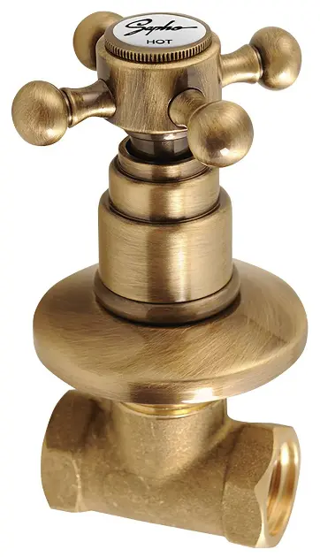 Sapho Reitano Rubinetteria Antea - Unterputz-Absperrventil mit Einbaukörper, kalt, Bronze 3056C